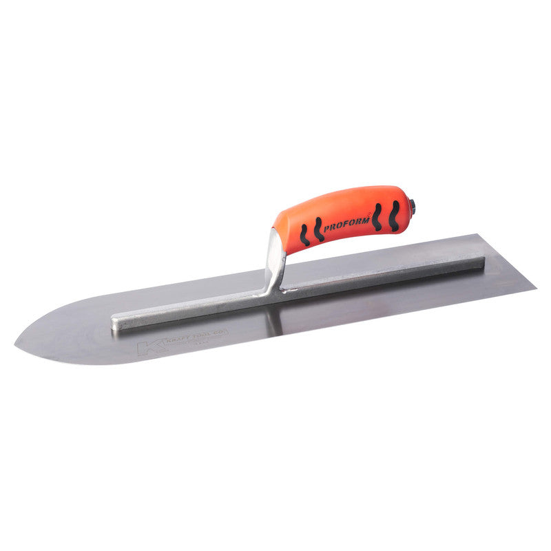 Kraft Tool Co Pointed Trowel Carbon Steel 455mm x 115mm - ProForm Handle - FT4K0010-UNIT - CF703PF
