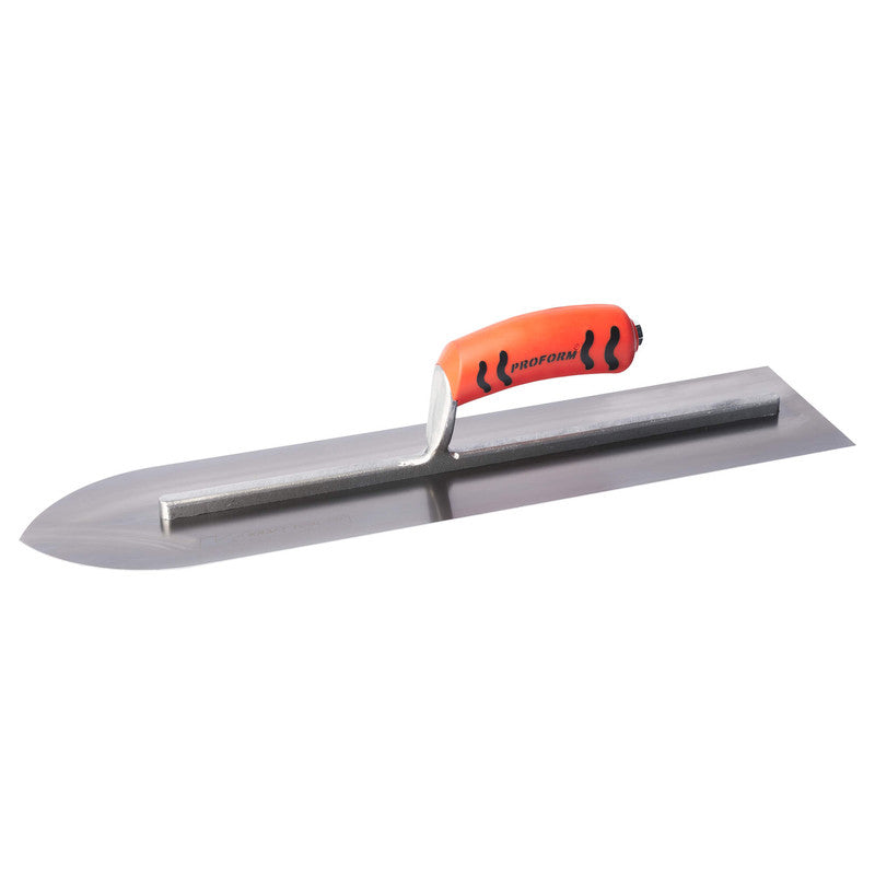 Kraft Tool Co Pointed Trowel Carbon Steel 455mm x 115mm - ProForm Handle - FT4K0010-UNIT - CF703PF