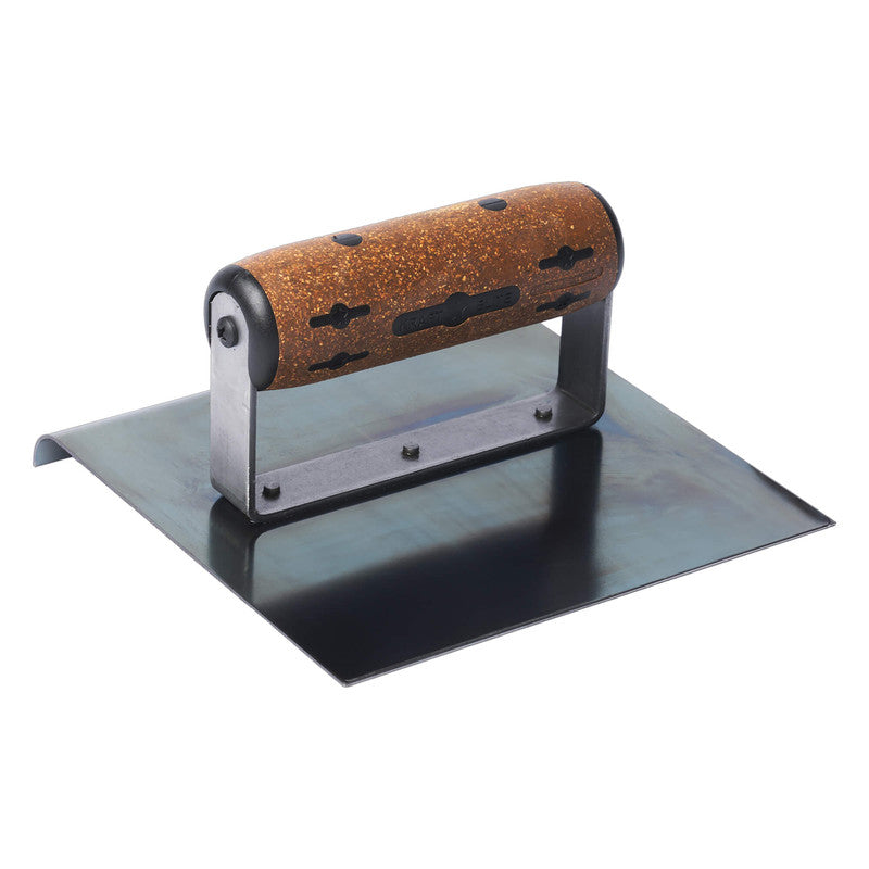 Kraft Tool Co Elite Series Concrete Edger Blue Steel 150mm x 150mm x 12.5mm - Cork Handle - FT4K0054-UNIT - CFE577K