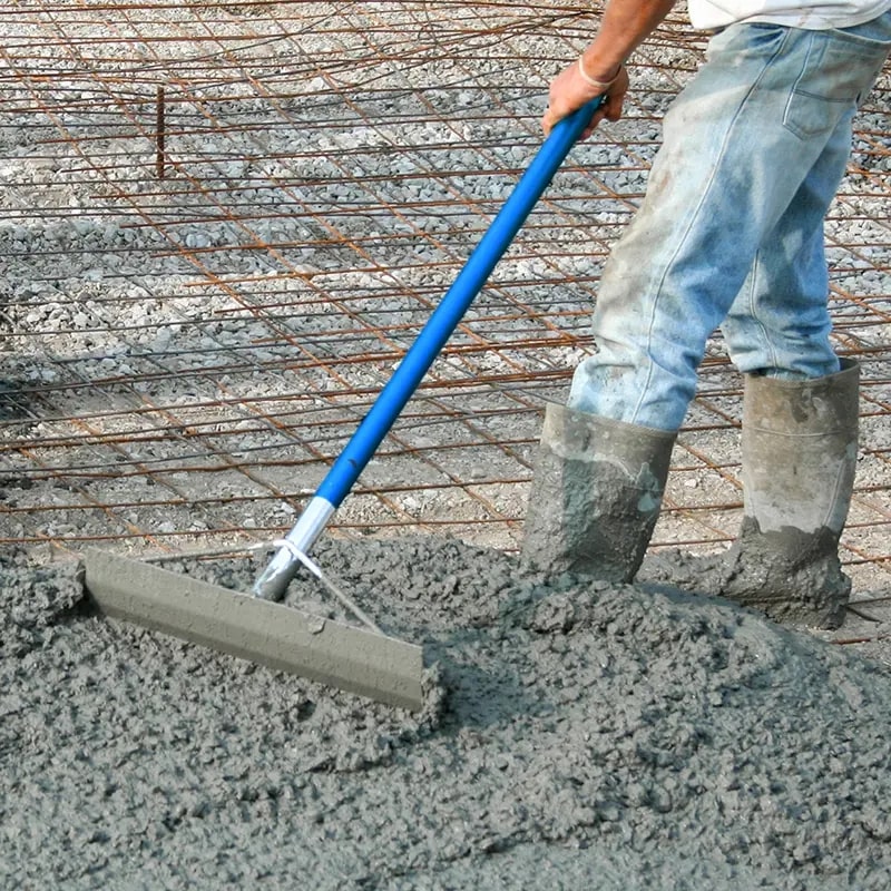 Kraft Tool Co Concrete Placing Rake All Aluminium 16 x 19-1/2 in - Foam Grip Handle - FT4K0100-UNIT - CC964