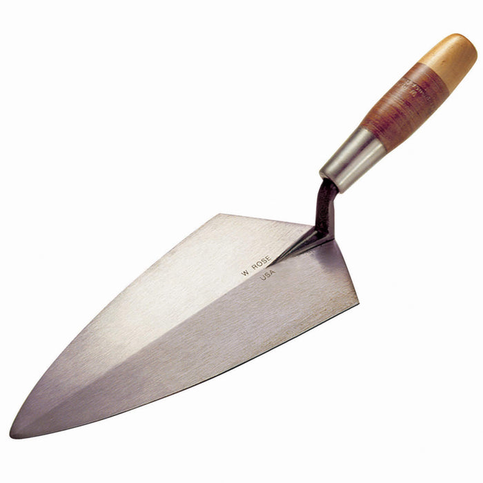 W.Rose Philadelphia Brick Trowel 12x5-1/2 inch - Leather Handle - FT4K0121-UNIT - RO310-12