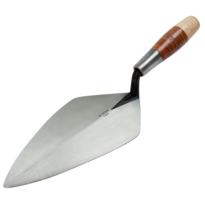W.Rose Wide London Brick Trowel 12x5-1/2 inch - Leather Handle - FT4K0126-UNIT - RO312-12