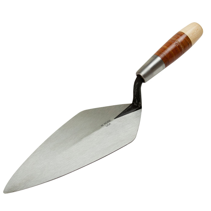 W.Rose Narrow London Brick Trowel - Leather Handle 13x6 inch - FT4K0130-UNIT - RO316-13