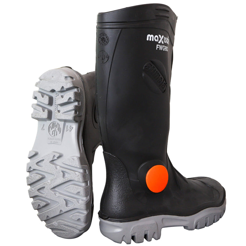 Maxisafe Stimela Superintendant Black Safety Toe & Midsole Gumboot