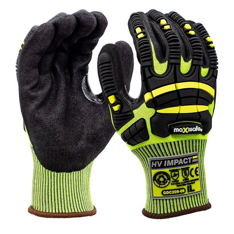 Maxisafe G-Force Hi-Vis Impact Cut D Gloves