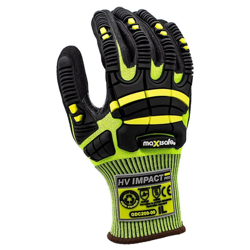 Maxisafe G-Force Hi-Vis Impact Cut D Gloves