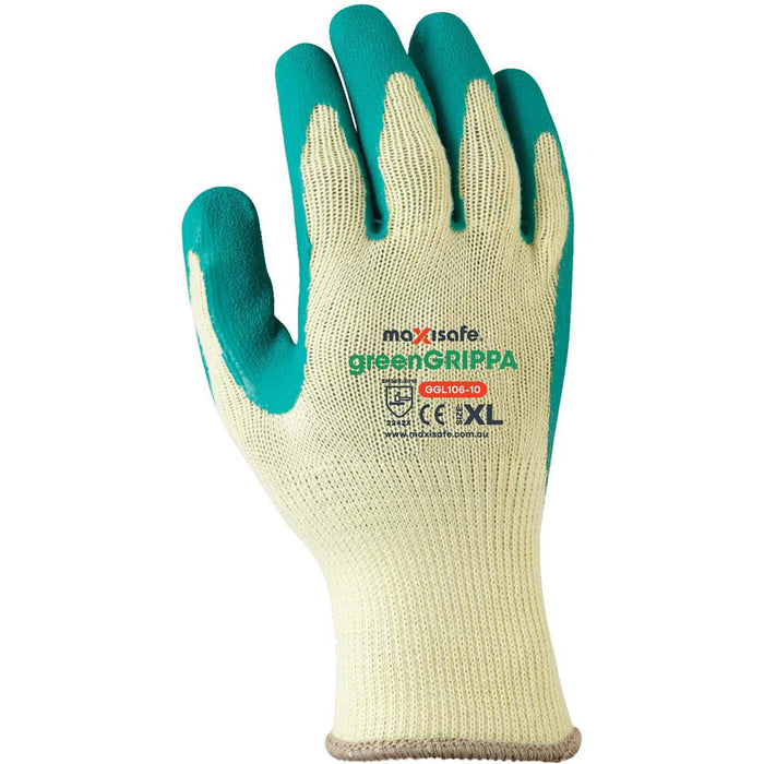 Maxisafe Green Grippa Synthetic Coated Gloves