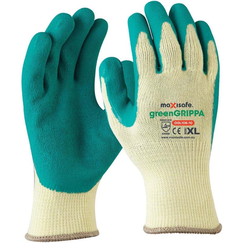 Maxisafe Green Grippa Synthetic Coated Gloves