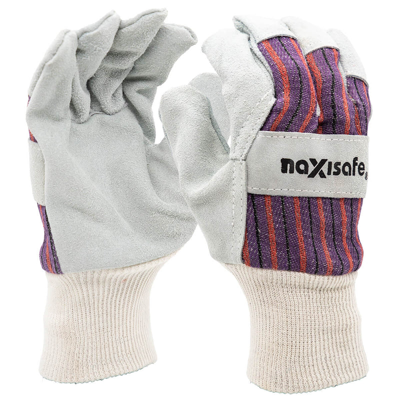 Maxisafe Candy Stripe Leather Glove With Knitted Wrist