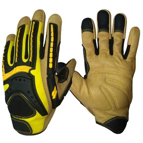 Maxisafe G-Force C5 Mechanics Tuff Oiler Glove with Leather Palm
