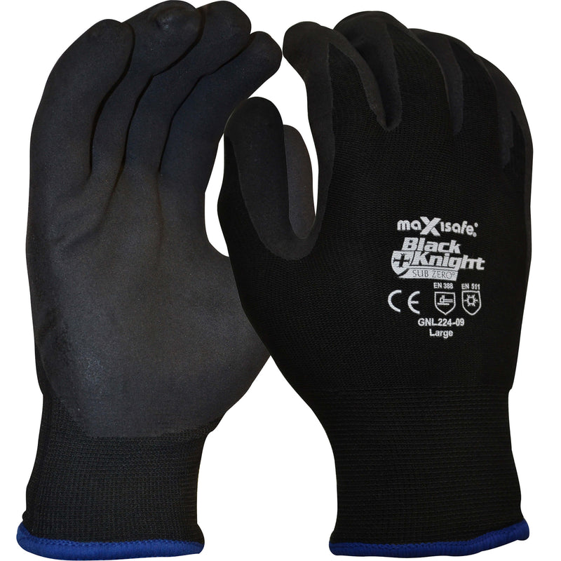Maxisafe Black Knight Sub Zero Synthetic Coated Gloves