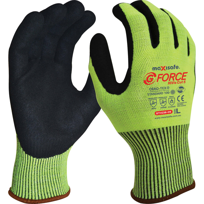 Maxisafe G-Force HiVis Cut Level 5 Glove