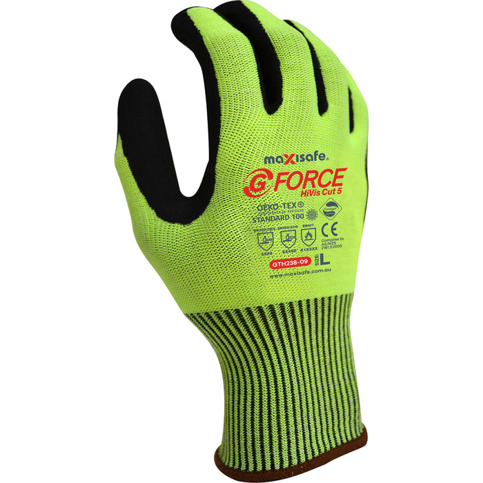 Maxisafe G-Force HiVis Cut Level 5 Glove