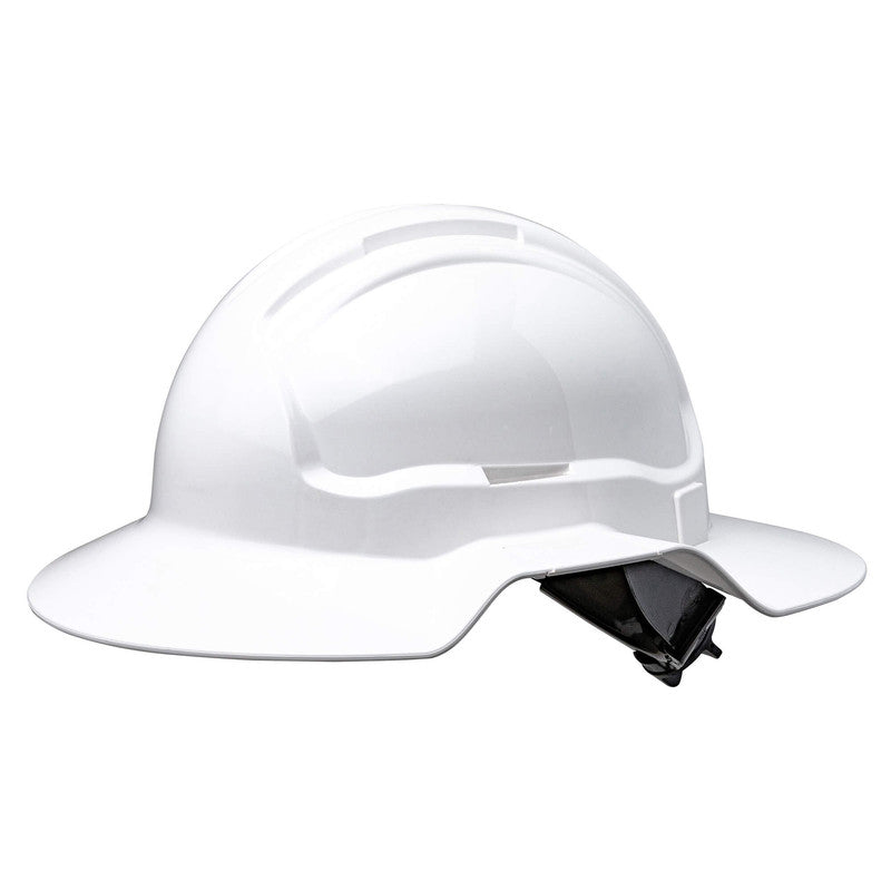 Maxisafe Tuffgard Broad Brim Non-vented Hard Hat - Ratchet Harness - HBB56RH-WH