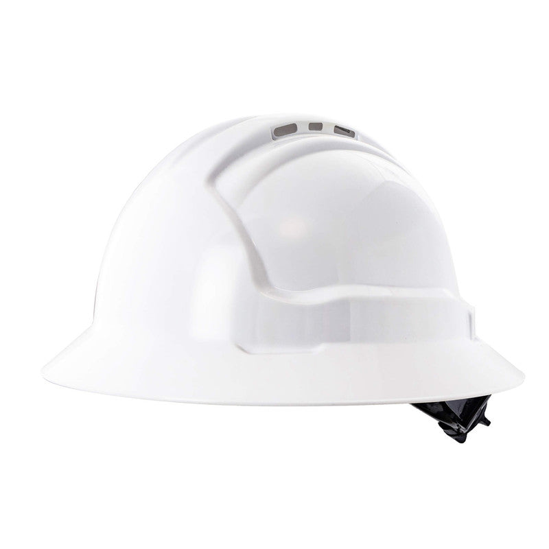 Maxisafe Tuffgard FullBrim Hard Hat - Ratchet Harness - Vented
