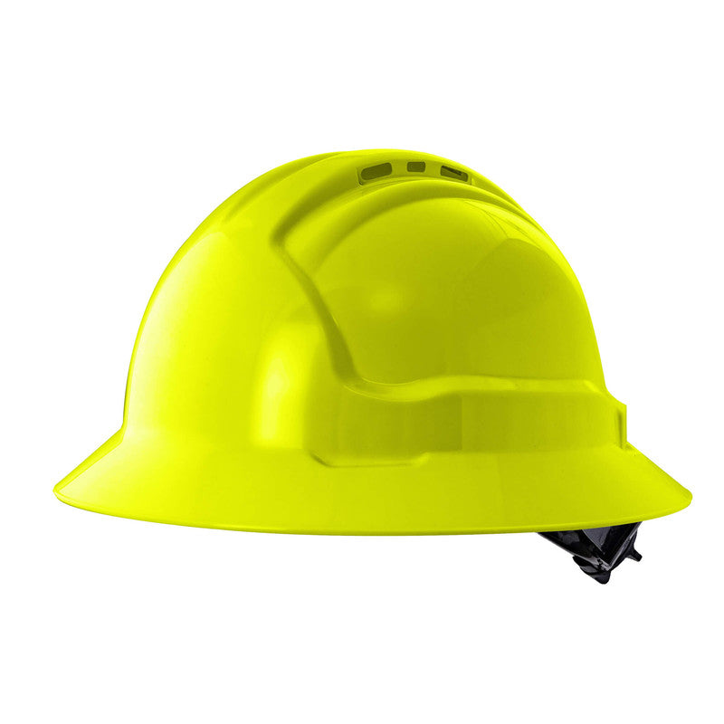 Maxisafe Tuffgard FullBrim Hard Hat - Ratchet Harness - Vented