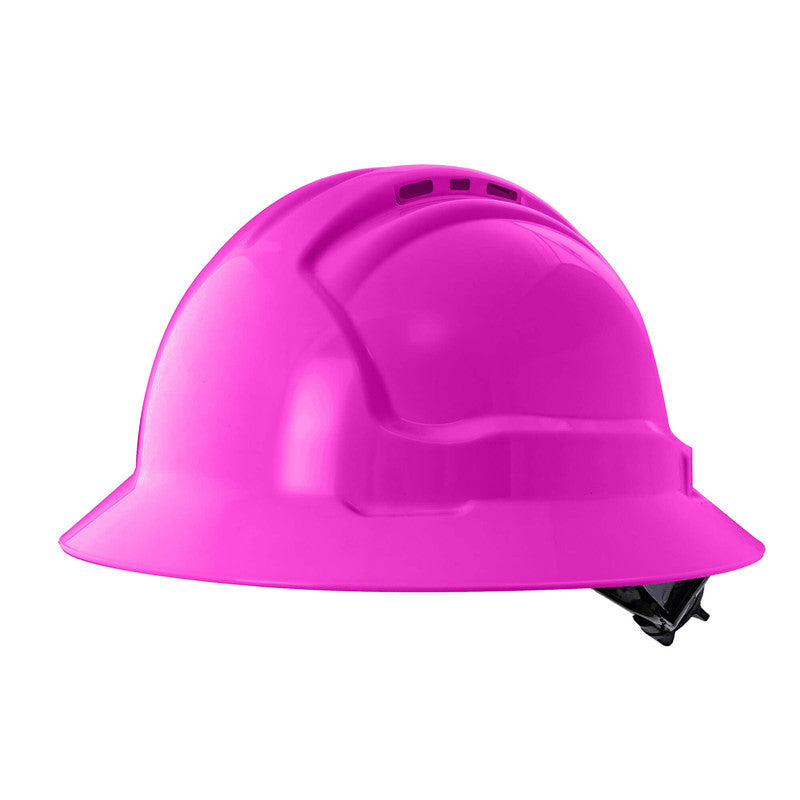 Maxisafe Tuffgard FullBrim Hard Hat - Ratchet Harness - Vented
