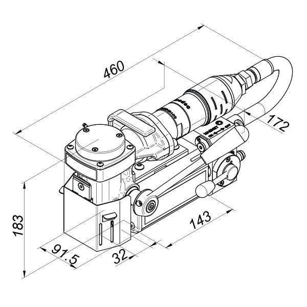 Holemaker 35mm X 25mm Air 35, Fully Atex 11 Certified, Pneumatic Magnetic Base Angle Drill
