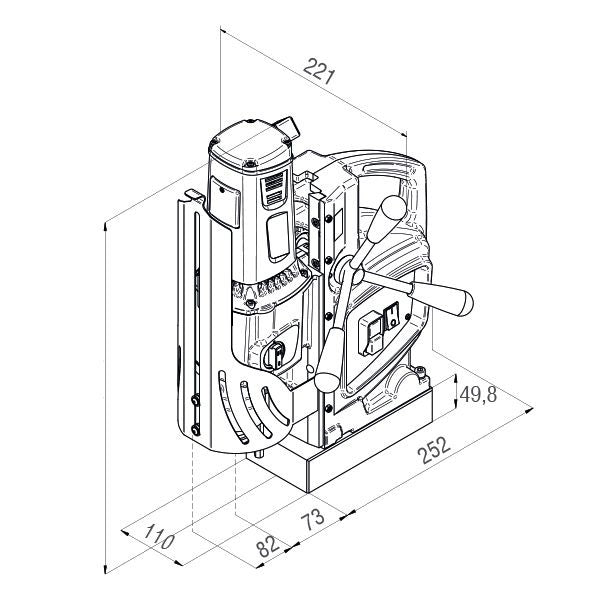 Holemaker 100mm X 110mm 240V Pro 100 Magnetic Base Drill 3MT