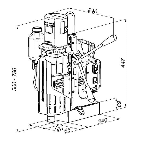 Holemaker 110mm X 110mm 240V Pro 110 Magnetic Base Drill 4MT