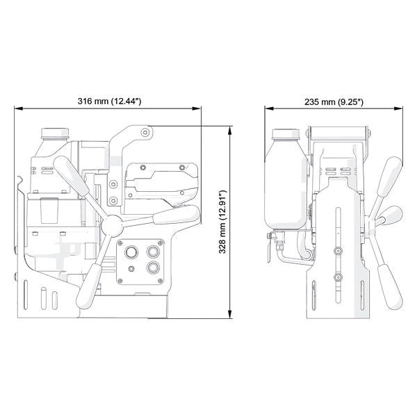 Holemaker 35mm X 52mm Pro35 18V Cordless Magnetic Base Drill