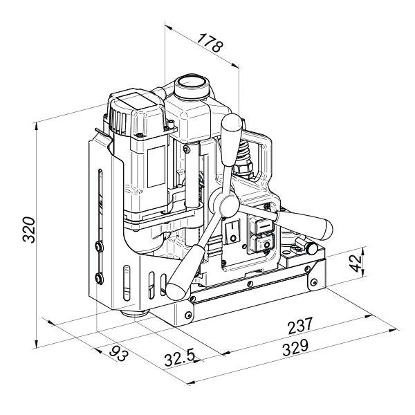 Holemaker Pro35 Magnetic Base Drill with Permanent Magnet System