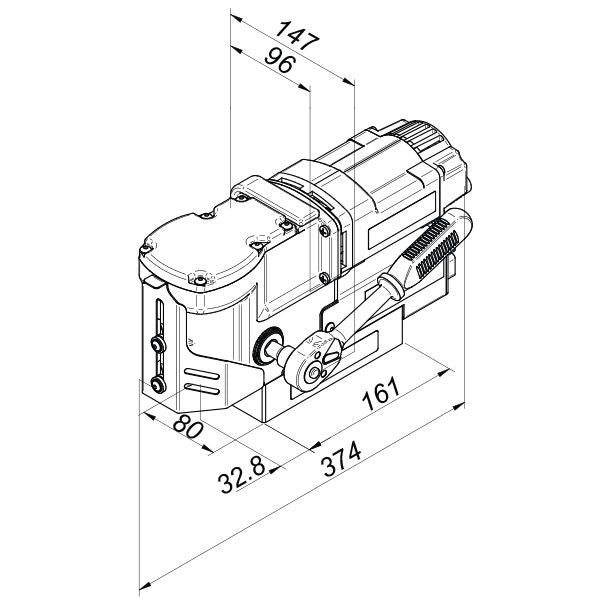 Holemaker 36mm X 30mm 240v Pro36ad Magnetic Base Angle Drill