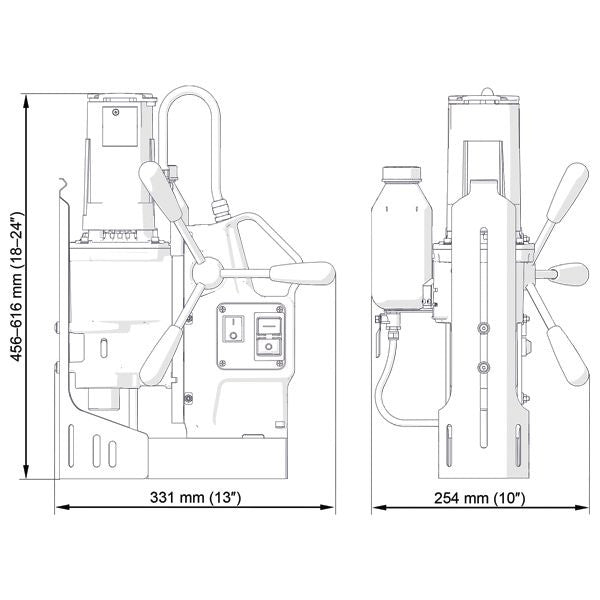 Holemaker 52mm X 52mm Pro52 Magnetic Base Drill, MT2