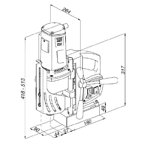 Holemaker 65mm X 75mm 240V Pro 65 Magnetic Base Drill