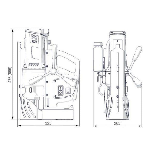 Holemaker 80mm X 75mm 240V Pro80 Magnetic Base Drill 3MT