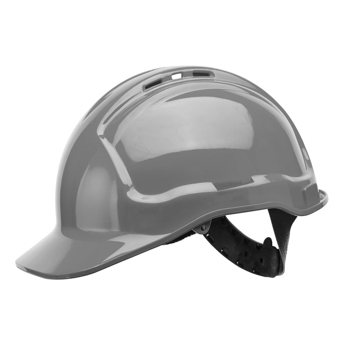 Maxisafe Tuffgard Vented Hard Hat with Sliplock Harness - Grey - HTG57-GRY