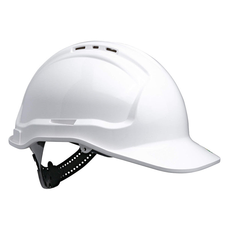 Maxisafe Tuffgard Vented Hard Hat With Sliplock Harness - White