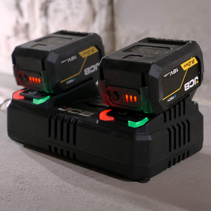 JCB 18V 4.5A Dual Port Fast Charger for JCB 18V Li-Ion Batteries