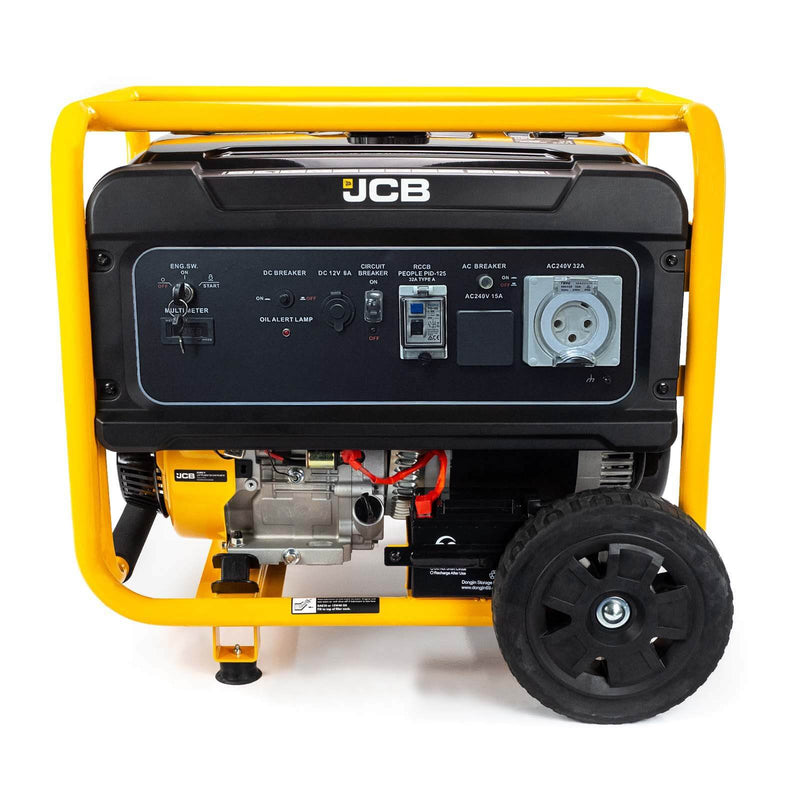 JCB G8000PE 7.9kW Petrol Generator with Wheel Kit