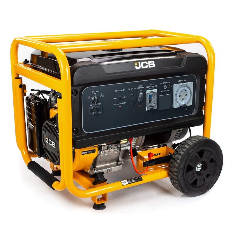 JCB G8000PE 7.9kW Petrol Generator with Wheel Kit