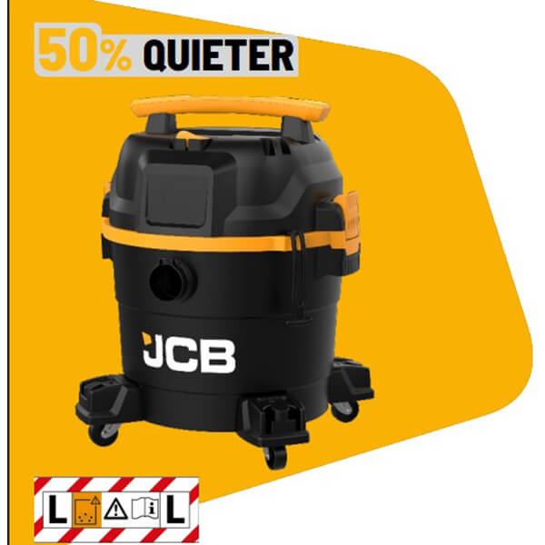 JCB PROFESSIONAL 230V 34L L-Class Silent Wet & Dry Vacuum