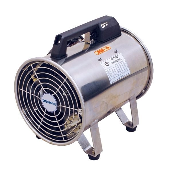 ITM Trademaster 200mm Heavy Duty Portable Ventilator, Stainless Steel Housing & Grills