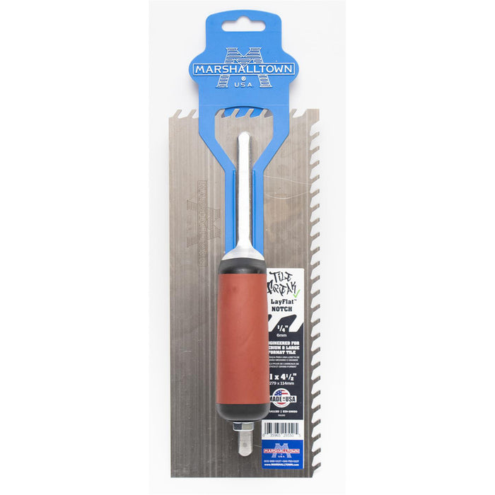 Marshalltown 406mm x 102mm Blade Tilers LayFlat 10mm Notched Trowel LF3816SD