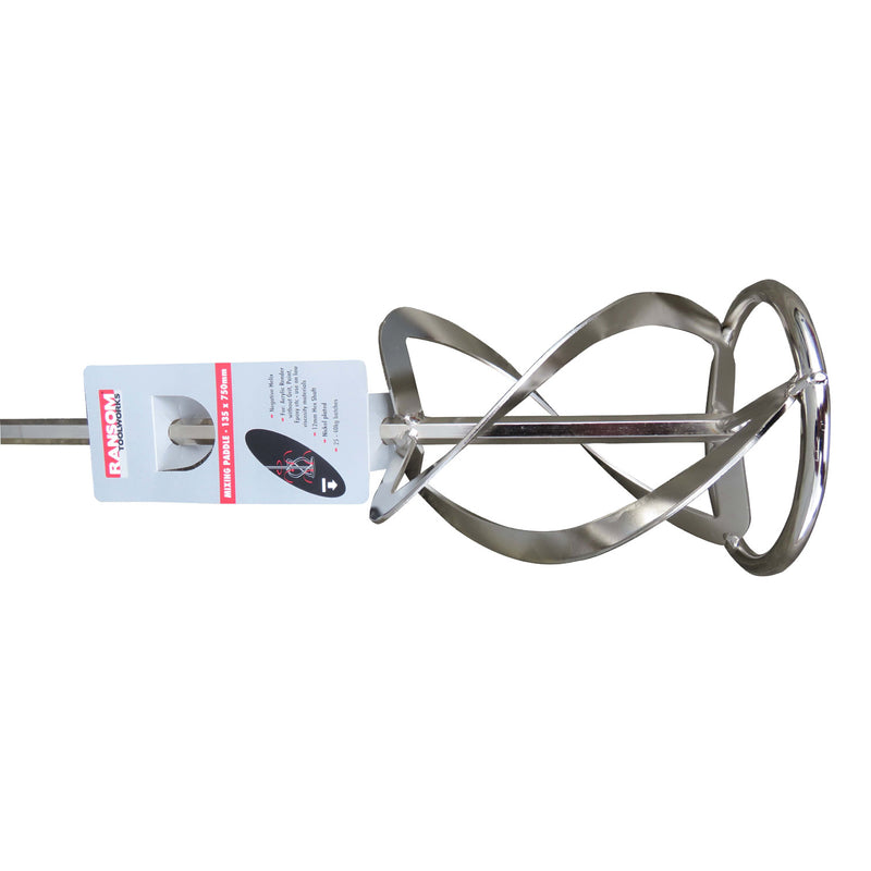 Ransom Heavy Duty Mixer 135 X 750 X 12mm Shaft - Negative Helix