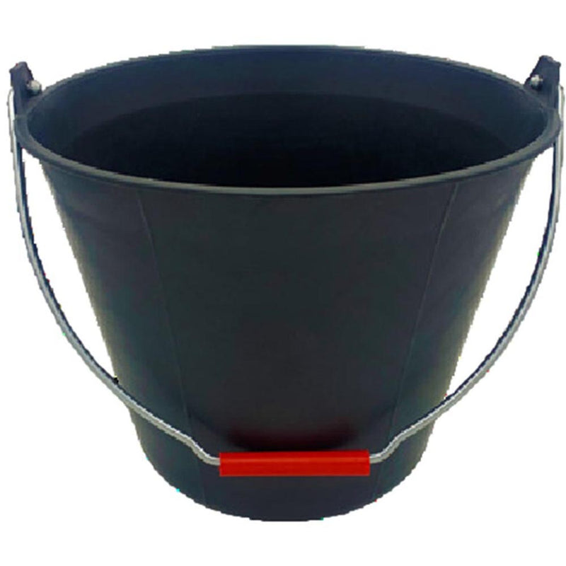 Masterfinish 11L Black Construction Rubber Bucket - MFRB-11