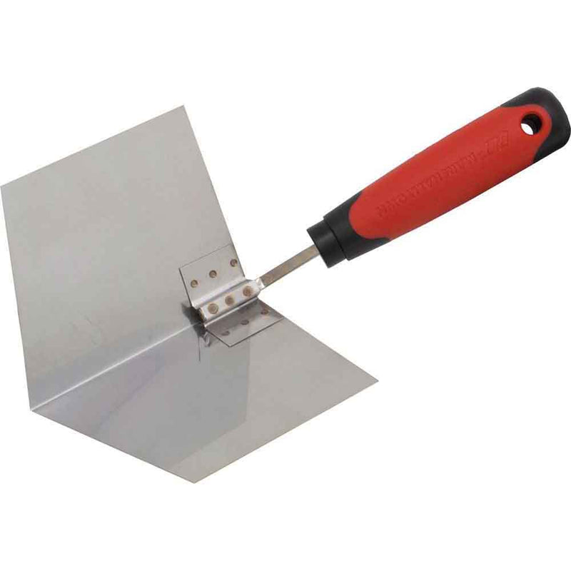 Marshalltown 102 x 127mm Stainless Steel with Soft Grip Handle Corner Plaster Trowel - CT911 - 19285