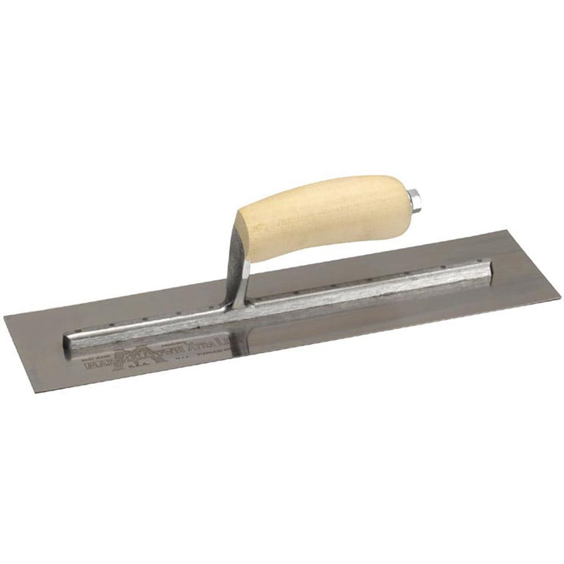 Marshalltown 356 X 121mm Stainless Steel Finishing Trowel - Wood Handle - MXS73SS - 13405