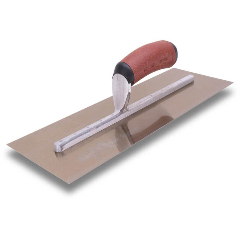 Marshalltown 457mm x 127mm Golden Stainless Steel Finishing Trowel with DuraCork Handle - MXS815GDC - 28500