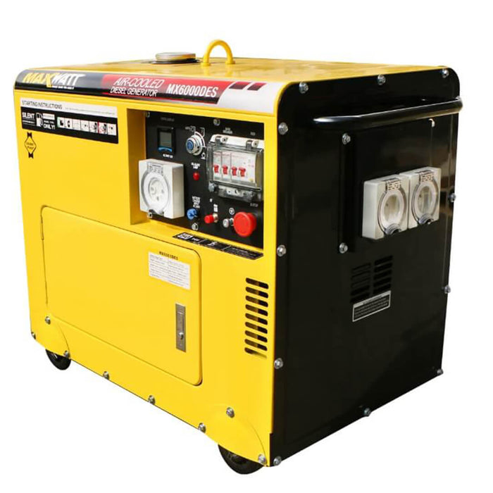 MaxWatt 6kVA Air Cooled Diesel Generator - MX6000DES