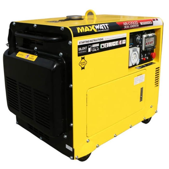 MaxWatt 6kVA Air Cooled Diesel Generator - MX6000DES