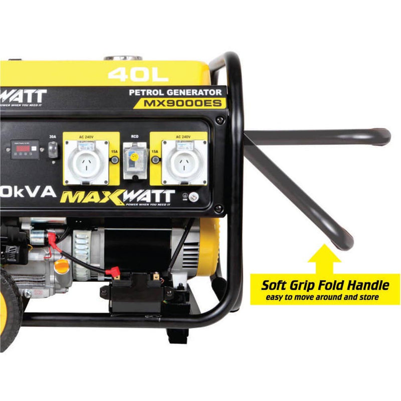 MaxWatt 9kVA Petrol Generator Electric Start MX9000ES