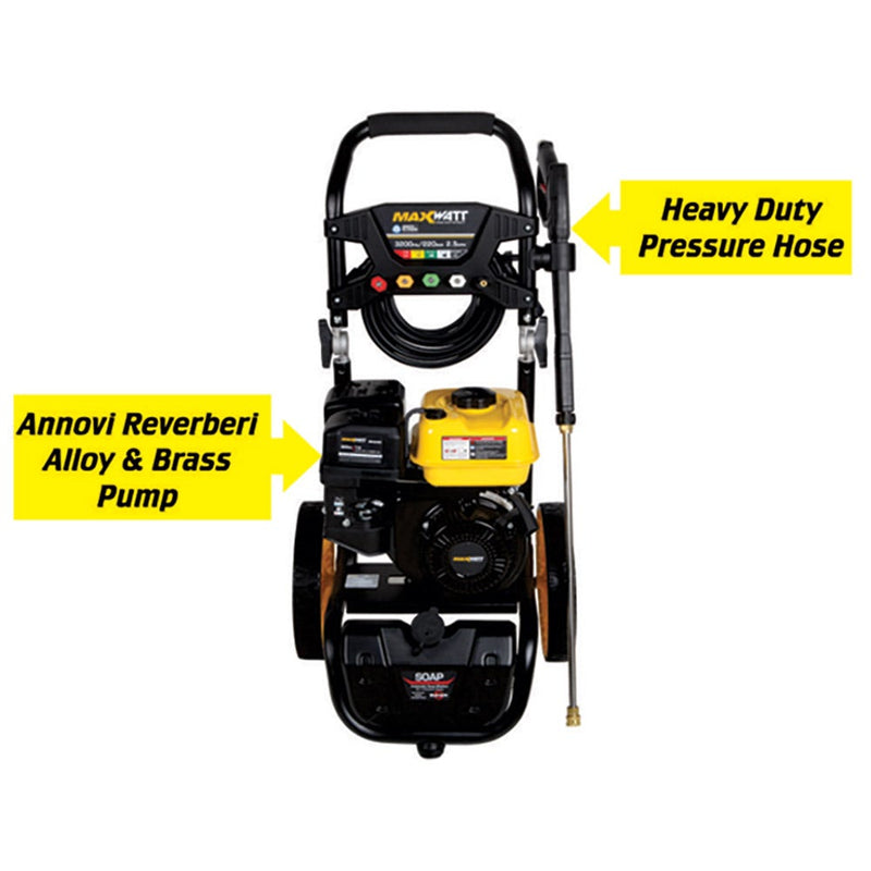 MaxWatt 3200PSI Petrol High Pressure Washer MXPW3200