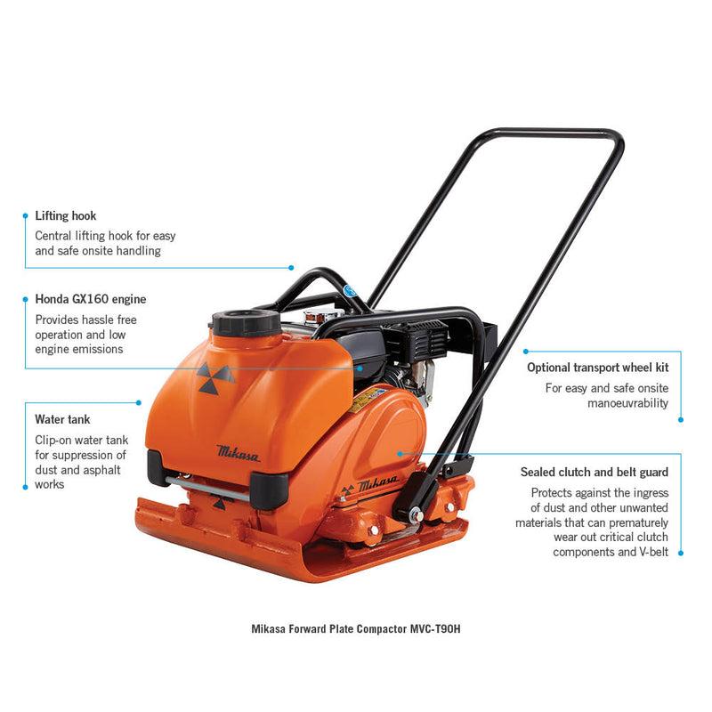 Mikasa Plate Compactor Forward Petrol 91kg MVCT90H FT2CT90H-UNIT