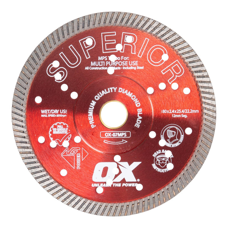 OX MPS SUPERIOR Turbo Diamond Blade
