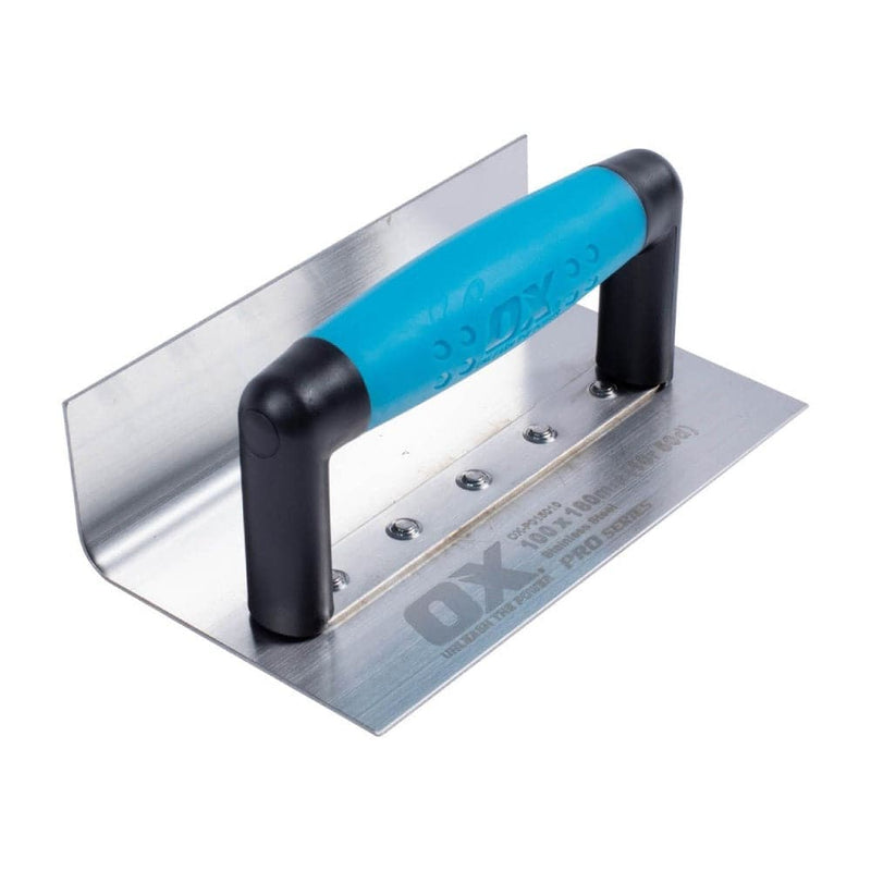 OX Professional 100 x 180mm (10r 50d) Stainless Steel Coving Trowel OX-P015010